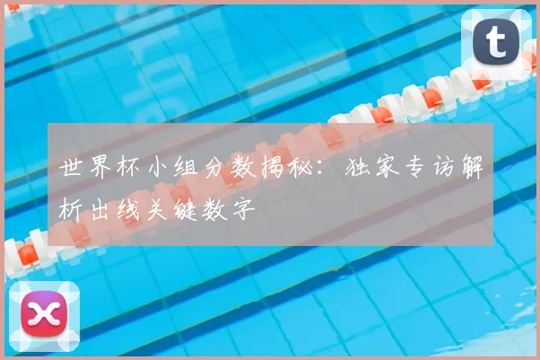 世界杯小组分数揭秘:独家专访解析出线关键数字